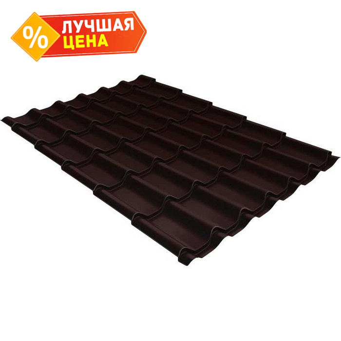 Металлочерепица Grand Line Classic 0,5 Quarzit RAL 8017 Шоколад